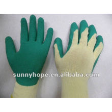 Grüner Latex beschichteter Handschuh für Bauarbeiter